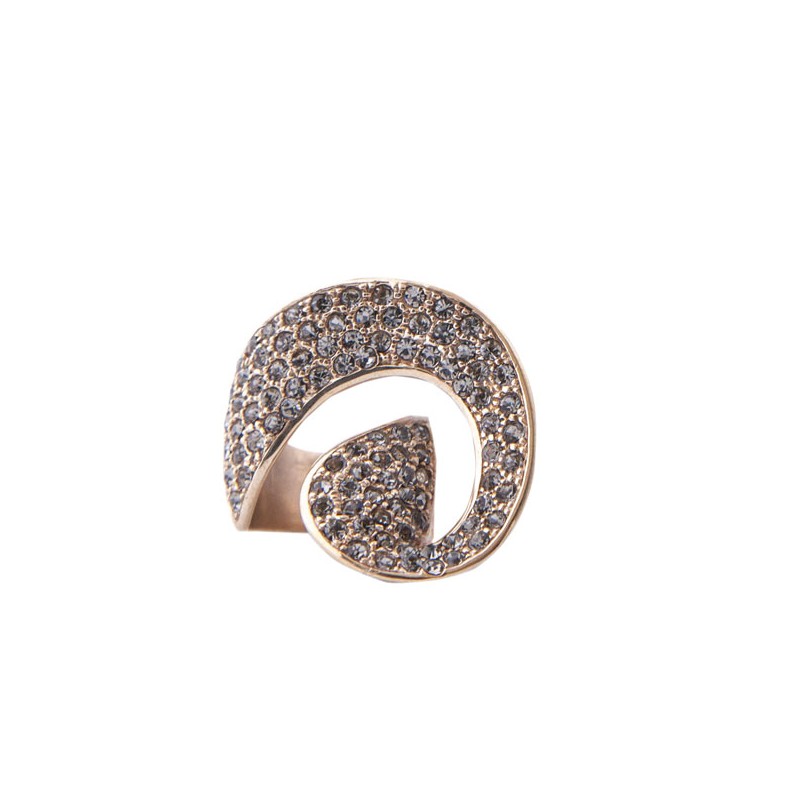 anello elica zirconi brown